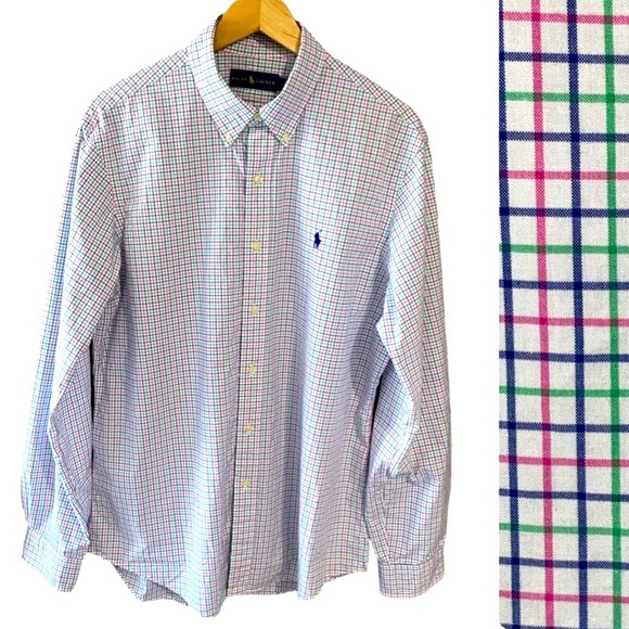 Polo Ralph Lauren Long Sleeve Button Down Shirt Size Large - Picture 1 of 9
